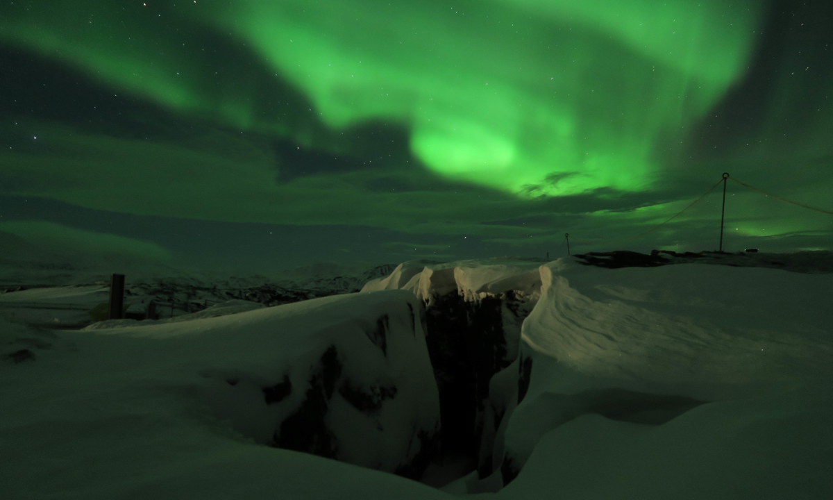 L’aurora boreale nei cieli d’Islanda