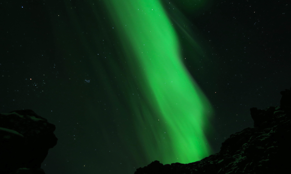 L’aurora boreale nei cieli d’Islanda