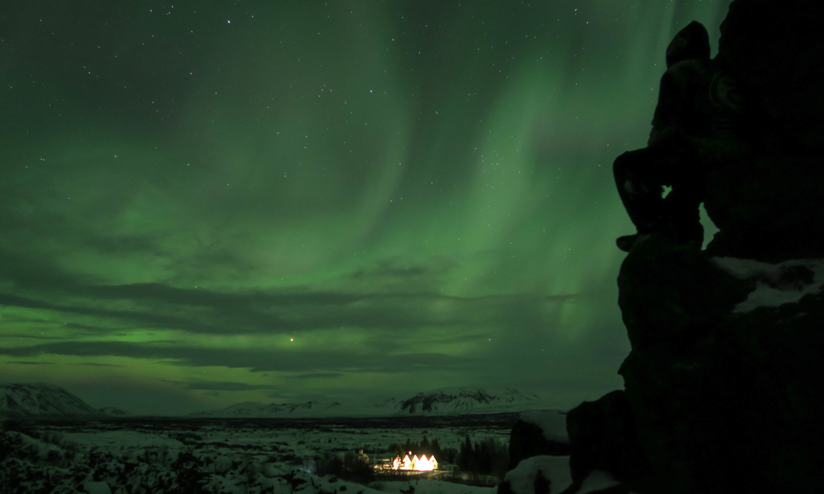 L’aurora boreale nei cieli d’Islanda