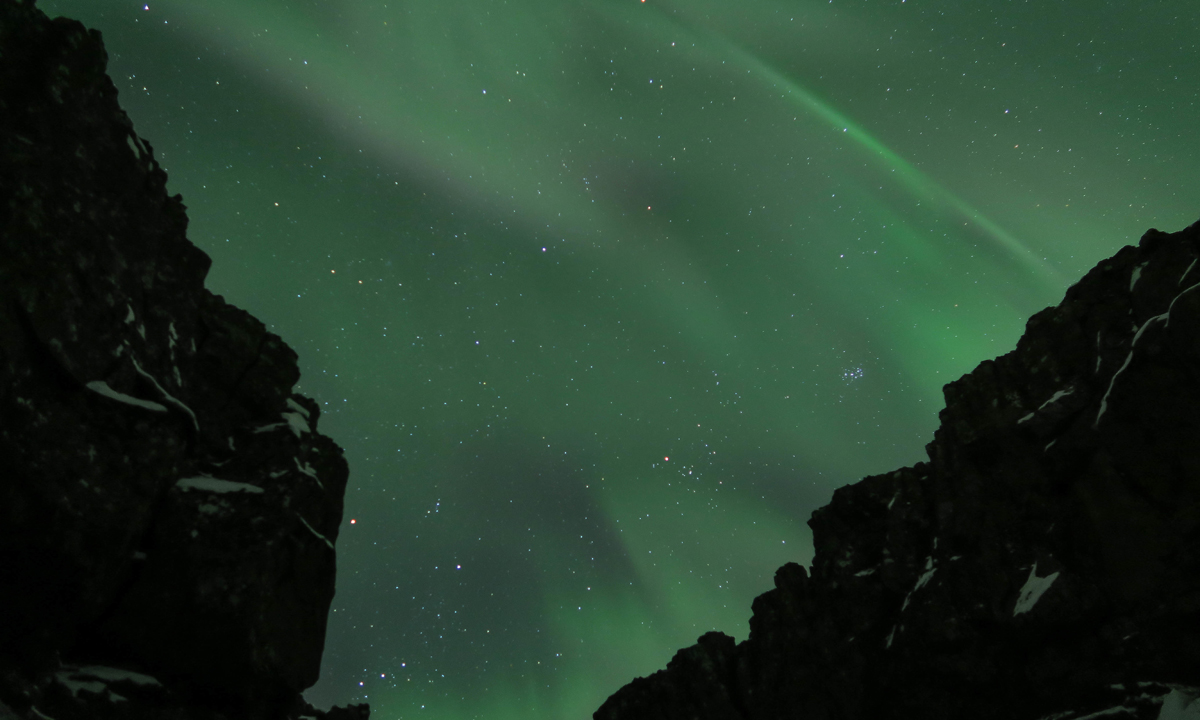 L’aurora boreale nei cieli d’Islanda