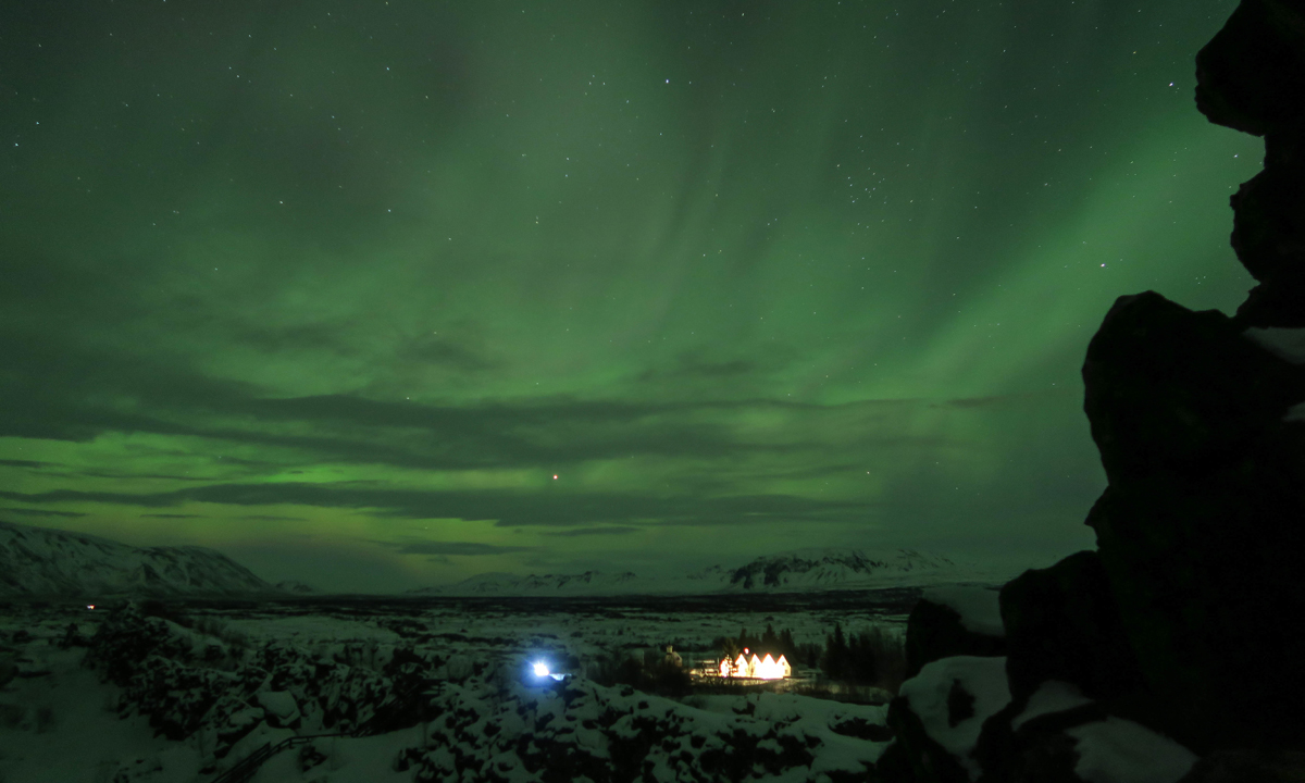 L’aurora boreale nei cieli d’Islanda