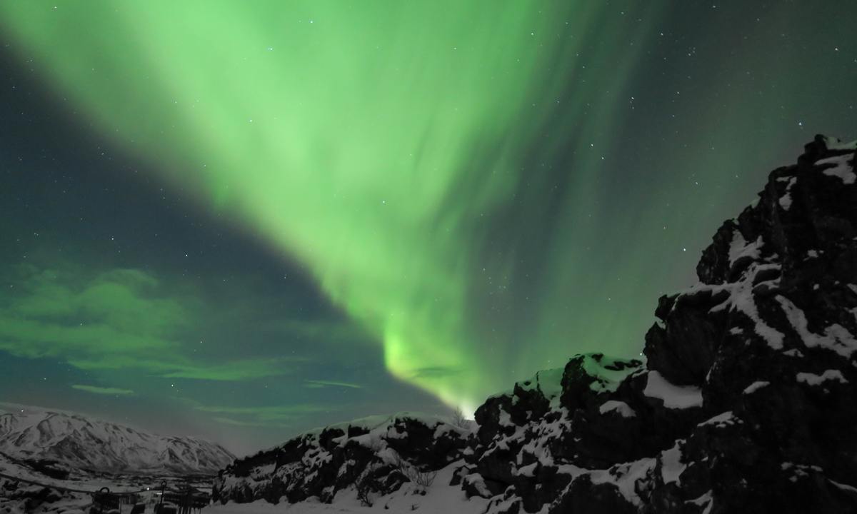 L’aurora boreale nei cieli d’Islanda