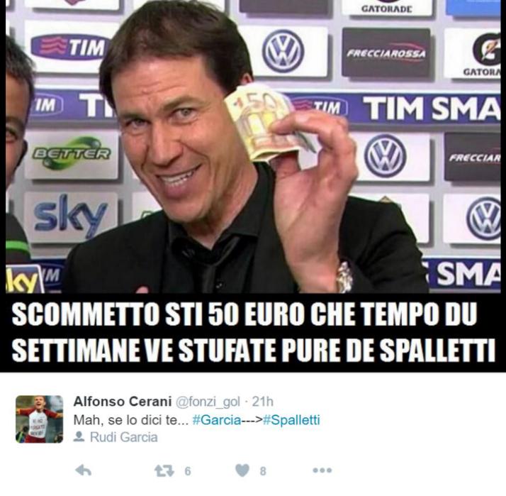 Addio Rudi Garcia, l’ironia del Web