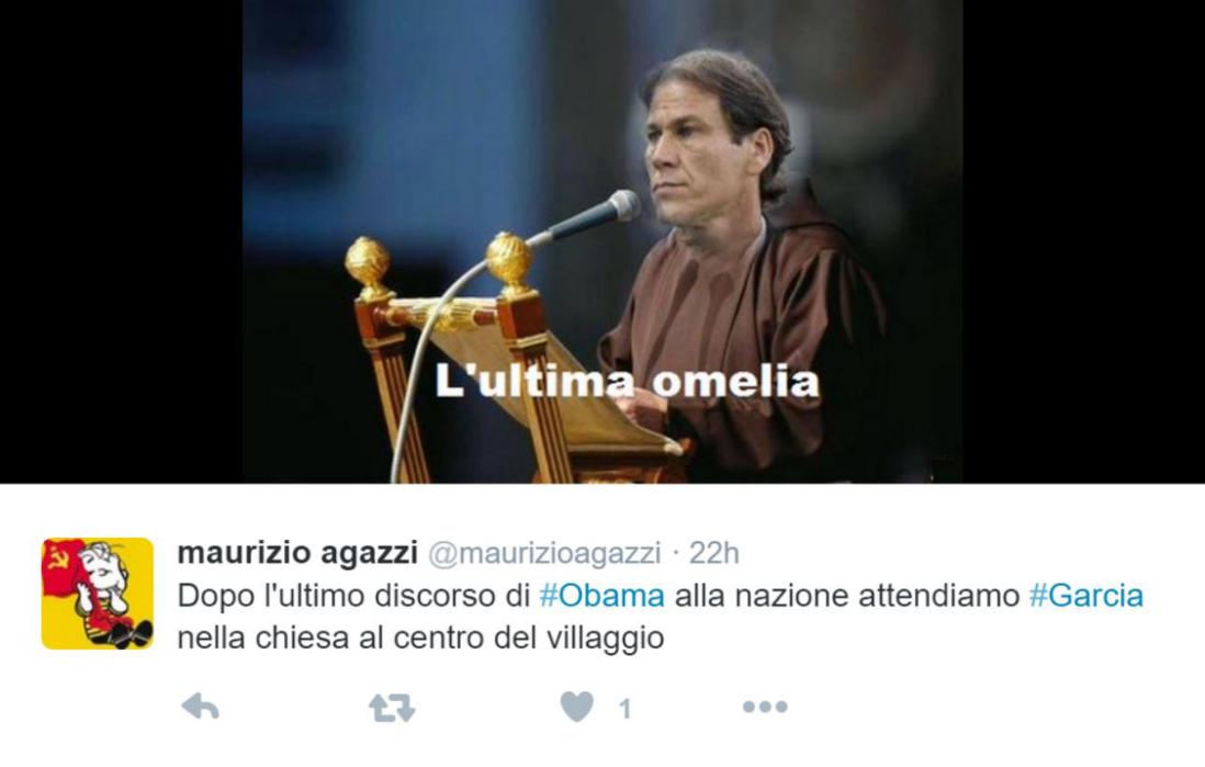 Addio Rudi Garcia, l’ironia del Web