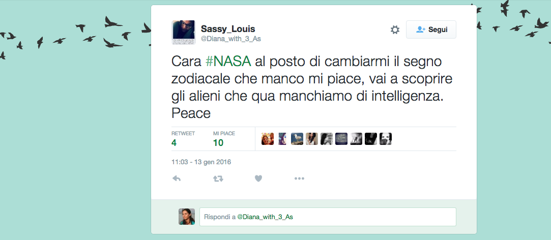 Il tredicesimo segno zodiacale della Nasa infuoca la Rete