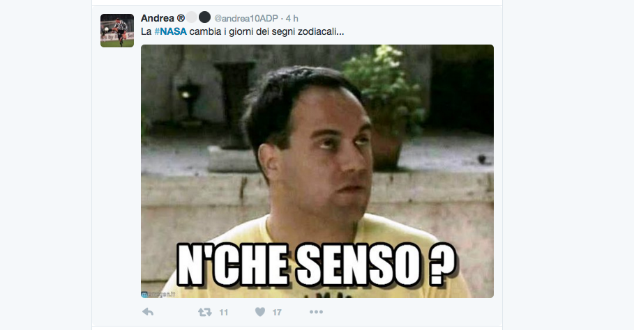 Il tredicesimo segno zodiacale della Nasa infuoca la Rete