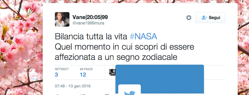 Il tredicesimo segno zodiacale della Nasa infuoca la Rete