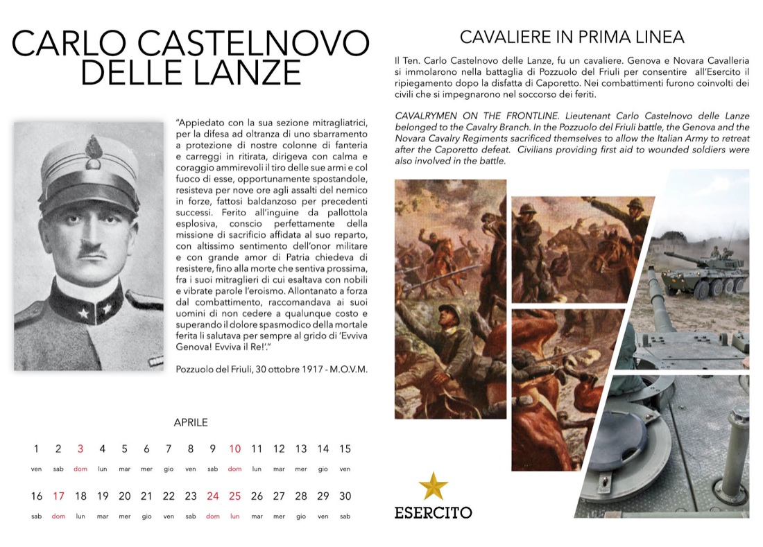 “CalendEsercito” 2016, dedicato agli Italiani nella prima guerra  mondiale
