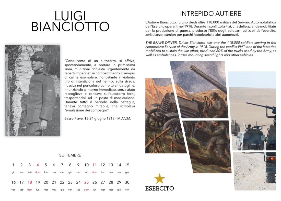“CalendEsercito” 2016, dedicato agli Italiani nella prima guerra  mondiale