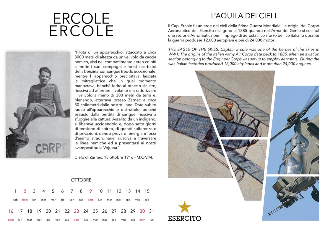 “CalendEsercito” 2016, dedicato agli Italiani nella prima guerra  mondiale