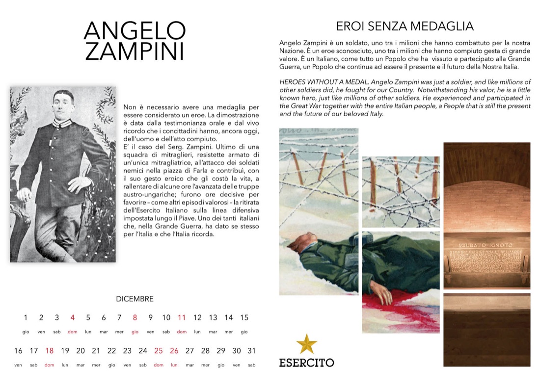 “CalendEsercito” 2016, dedicato agli Italiani nella prima guerra  mondiale