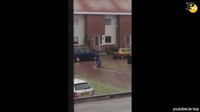 Olanda: il ragazzo lotta con il ghiaccio