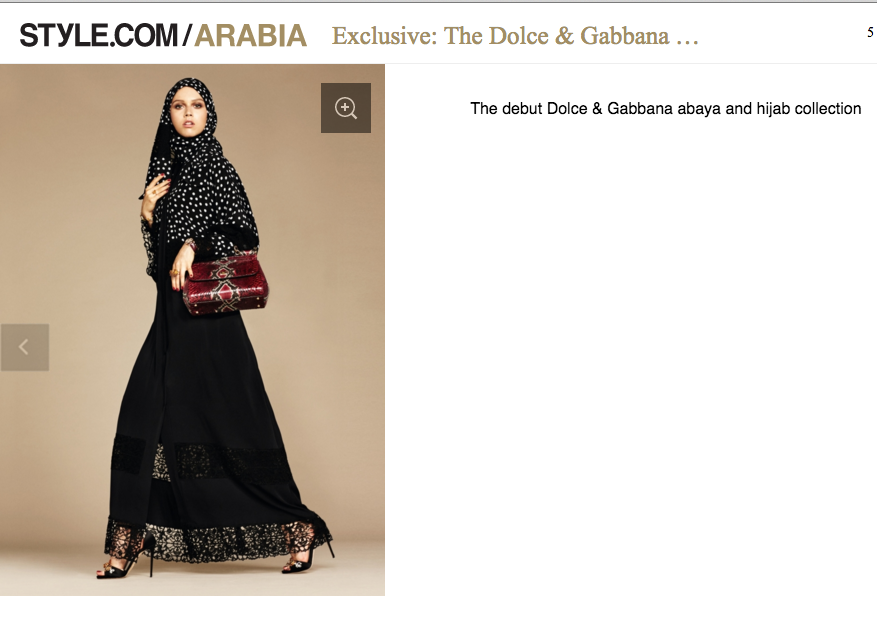 Dolce & Gabbana lancia la prima collezione moda per le donne islamiche Dolce & Gabbana lancia la prima collezione moda per le donne islamiche