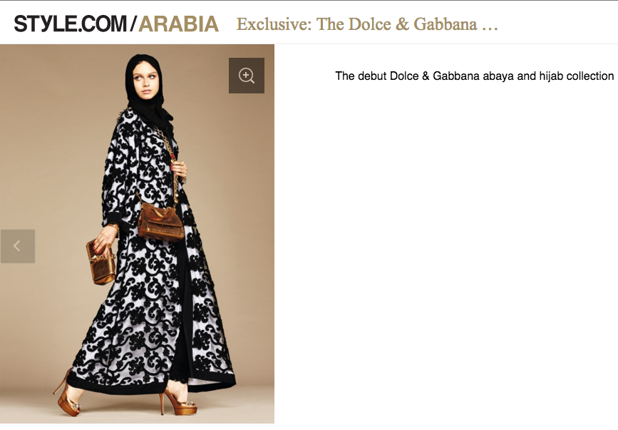 Dolce & Gabbana lancia la prima collezione moda per le donne islamiche Dolce & Gabbana lancia la prima collezione moda per le donne islamiche