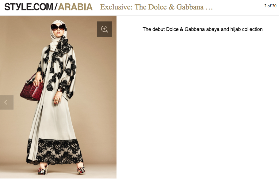Dolce & Gabbana lancia la prima collezione moda per le donne islamiche Dolce & Gabbana lancia la prima collezione moda per le donne islamiche