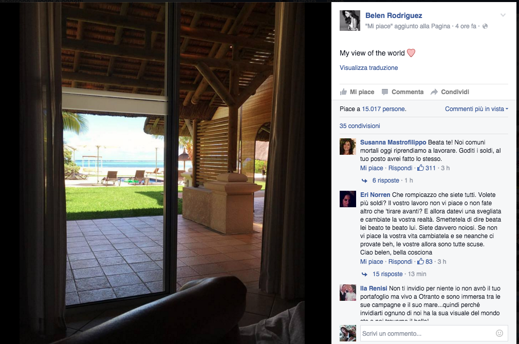 Belén Rodriguez, lato B di Capodanno Belén Rodriguez, lato B di Capodanno