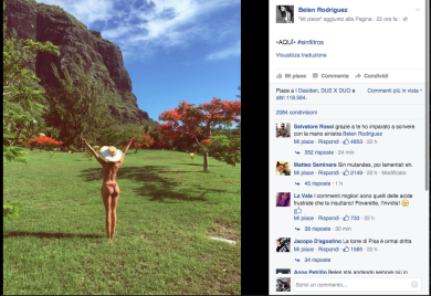 Belén Rodriguez, lato B di Capodanno