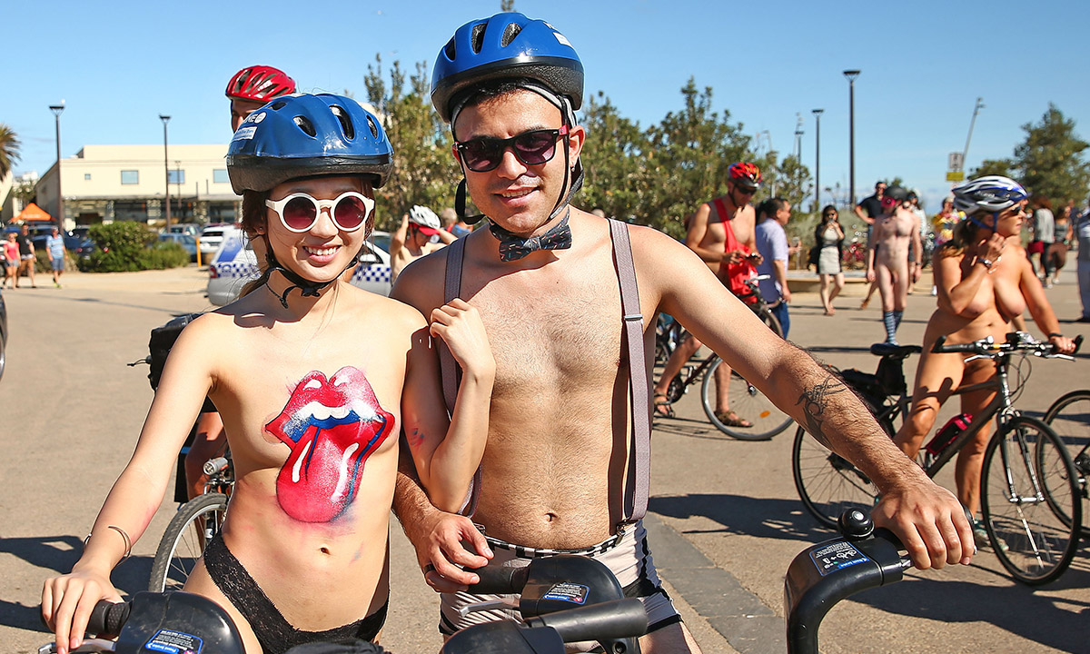Nudi in bicicletta, la World Naked Bike Ride in Australia