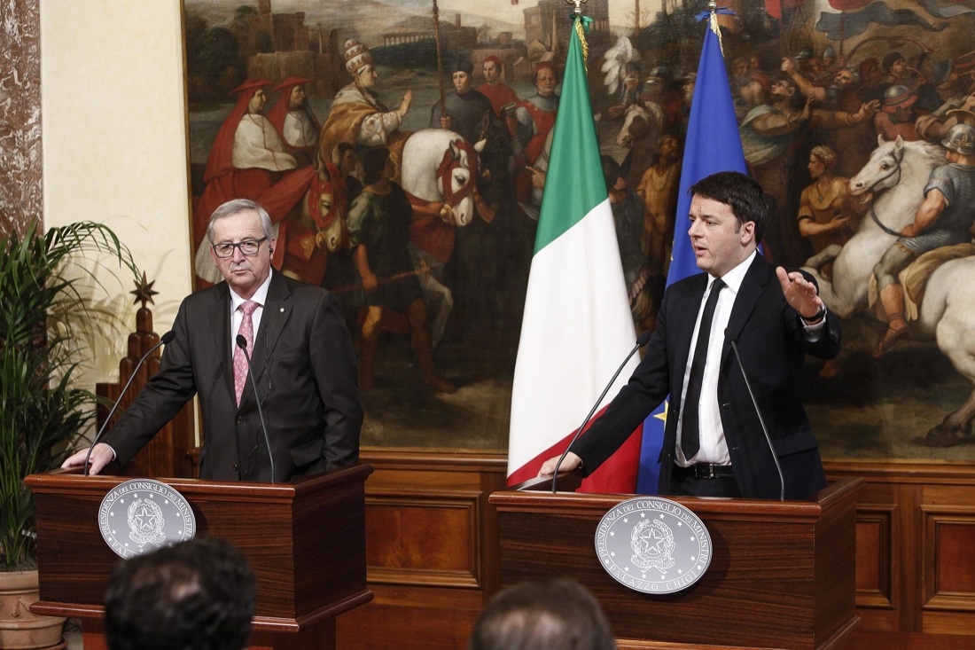 Juncker e Renzi a Roma: “Insieme per un’Europa più forte”