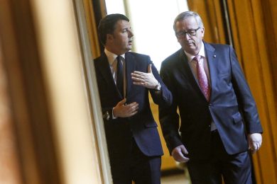 Juncker e Renzi a Roma: “Insieme per un’Europa più forte”