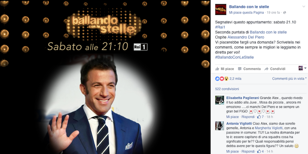 Ballando con le stelle 11: Alex Del Piero “ballerino per una notte” Ballando con le stelle 11: Alex Del Piero “ballerino per una notte”