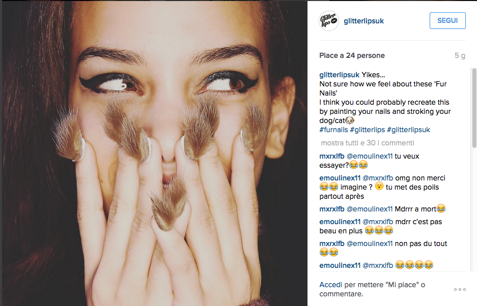 Unghie pelose, ultima follia della nail art Unghie pelose, ultima follia della nail art