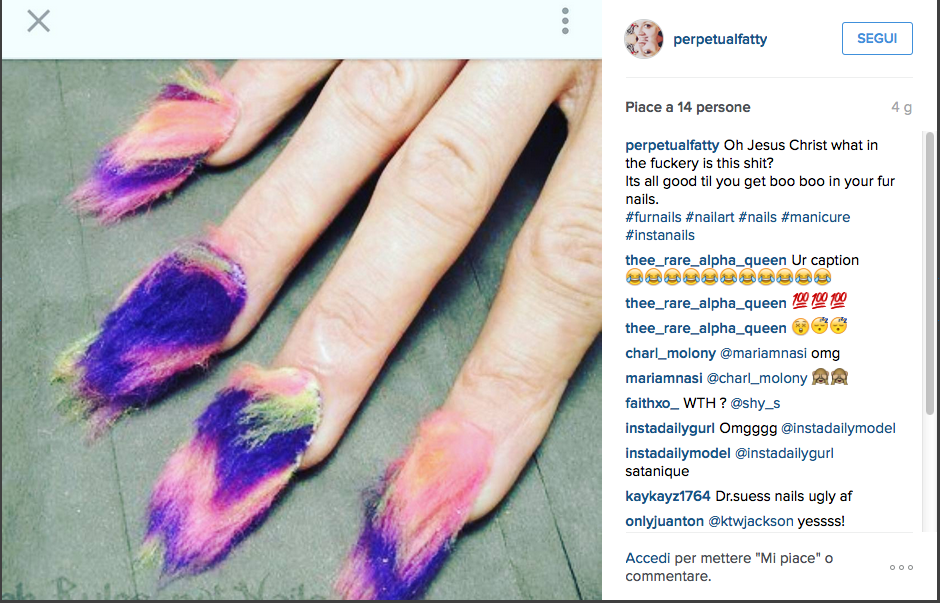 Unghie pelose, ultima follia della nail art Unghie pelose, ultima follia della nail art