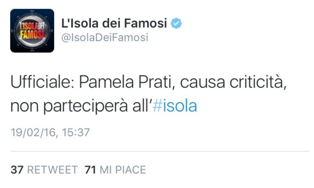 Isola dei Famosi 11: Pamela Prati si ritira, Jonàs Berami nuovo naufrago