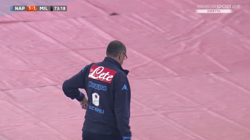 Napoli-Milan 1-1: delusione Sarri, niente sorpasso