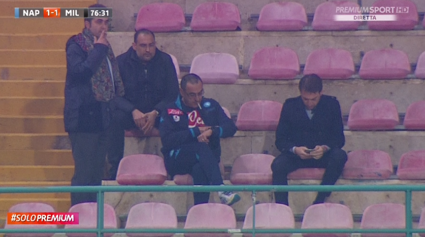 Napoli-Milan 1-1: delusione Sarri, niente sorpasso