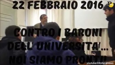 Panebianco contestao dai collettivi: “assassino!”