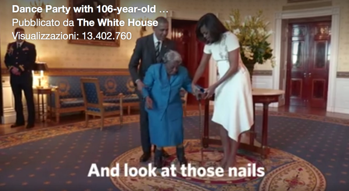 Galleria foto 'A 106 anni incontra Obama e si scatena' - foto 5