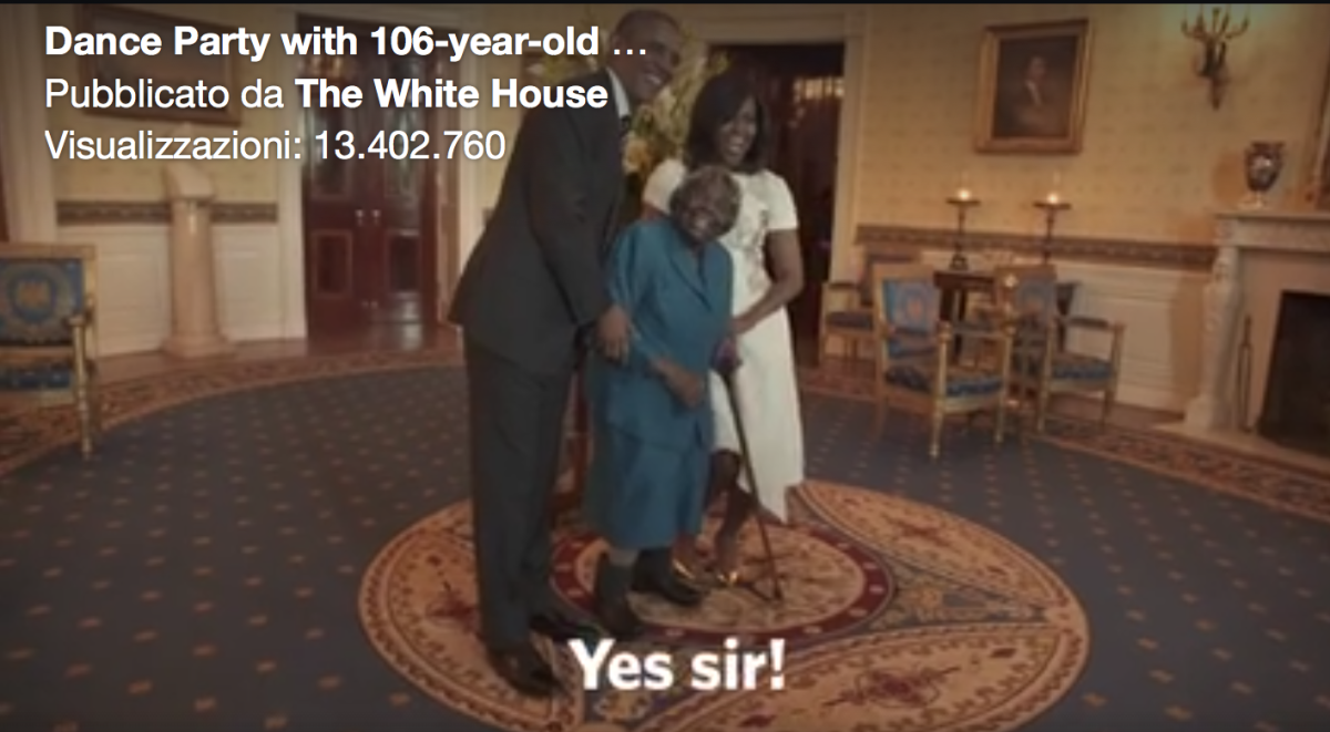 Galleria foto 'A 106 anni incontra Obama e si scatena' - foto 6