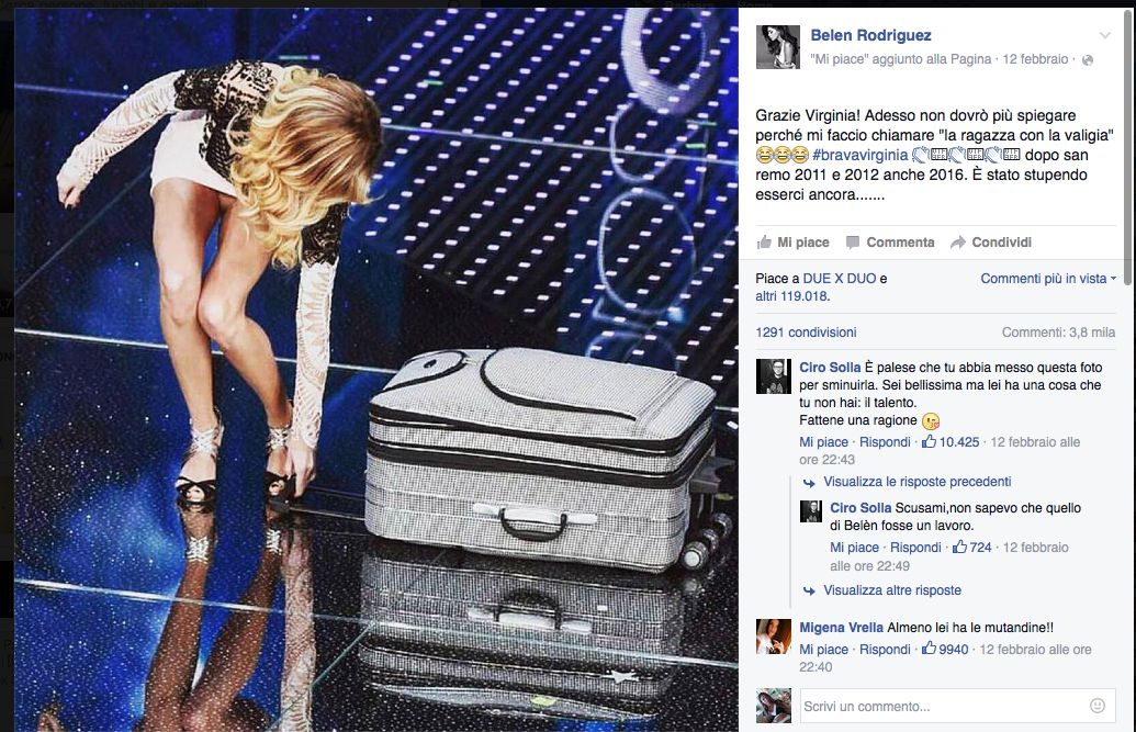 Belén: “Brava Virginia, ma non sono così stupida”