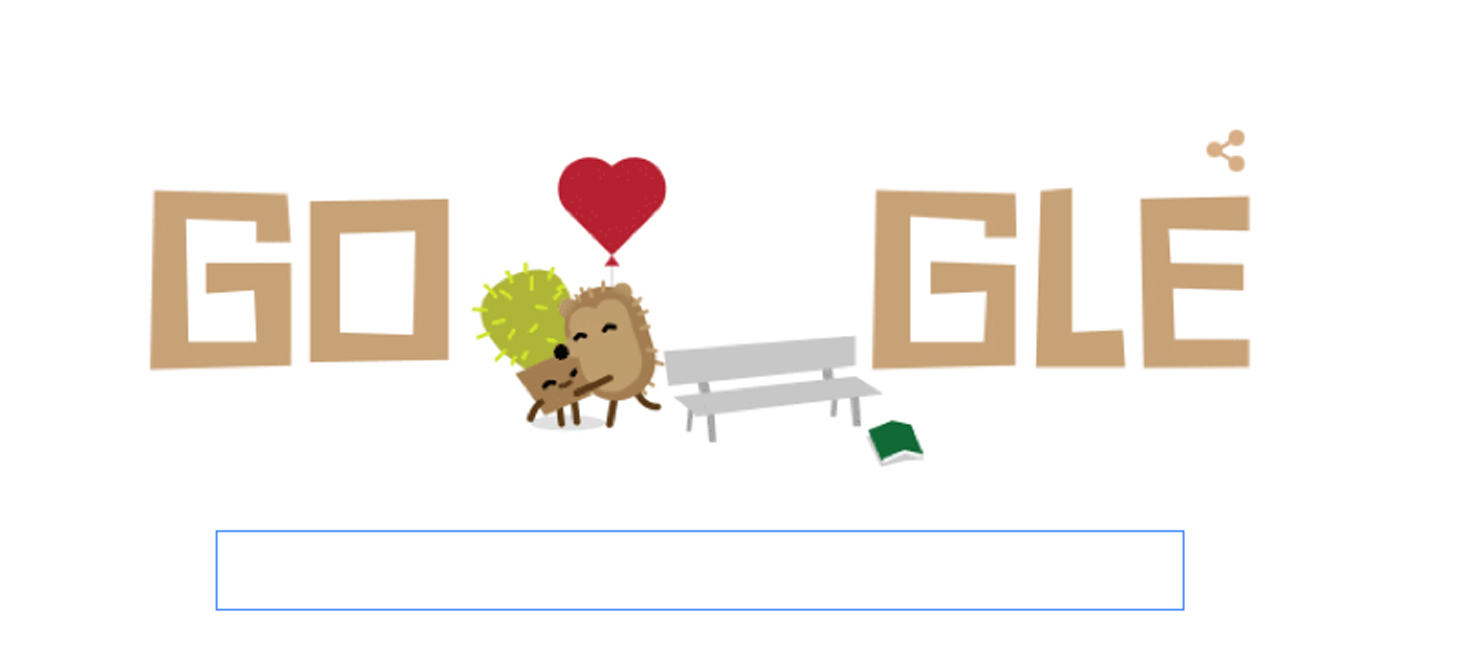 Il Doodle di Google per San Valentino