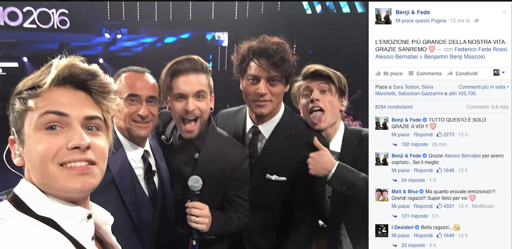 Sanremo 2016: Benji & Fede e la parodia della Versace sbancano i social