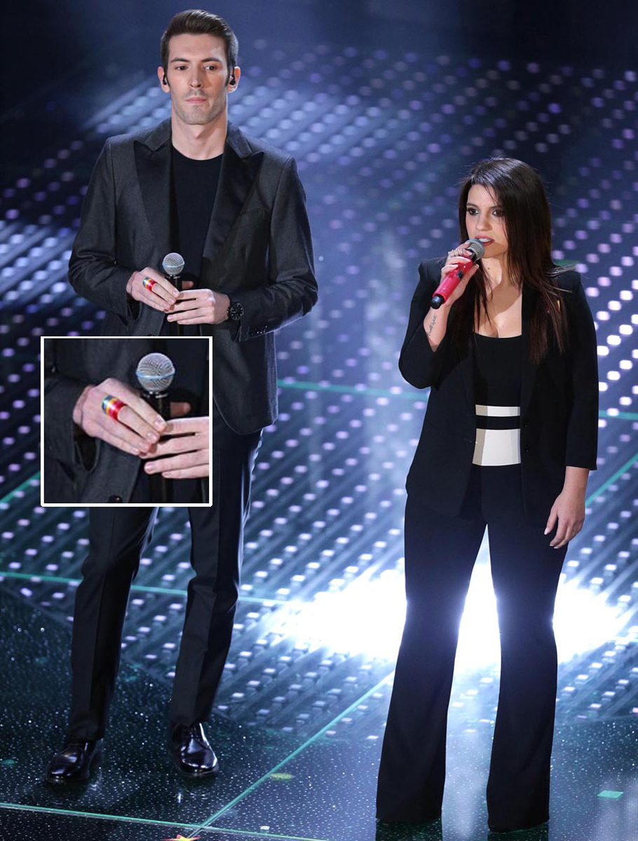 Sanremo 2016, gli artisti “rainbow” per le unioni civili – Foto Sanremo 2016, gli artisti “rainbow” per le unioni civili – Foto