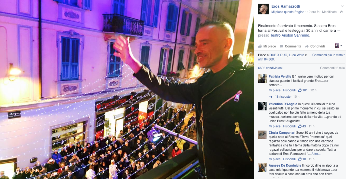 Galleria foto 'Sanremo 2016: Virginia Raffaele e Vessicchio star dei social' - foto 6