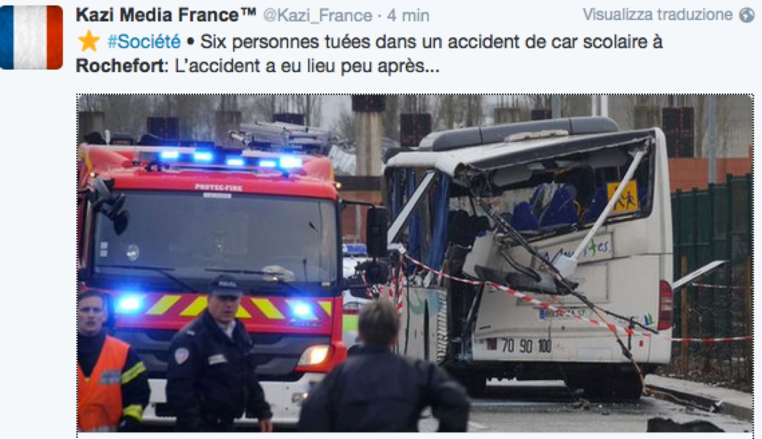 Francia, scontro tra pulmino scolastico e camion, 6 morti