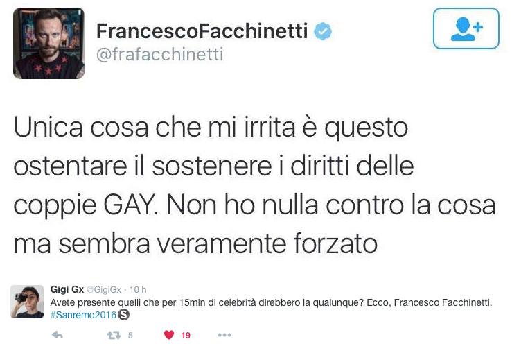 Sanremo 2016: boom sui social, Garko e Pausini i più menzionati