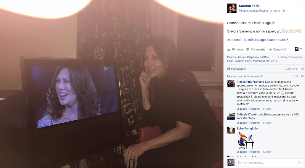 Sanremo 2016: la seconda serata con Nicole Kidman e chef Cannavacciuolo