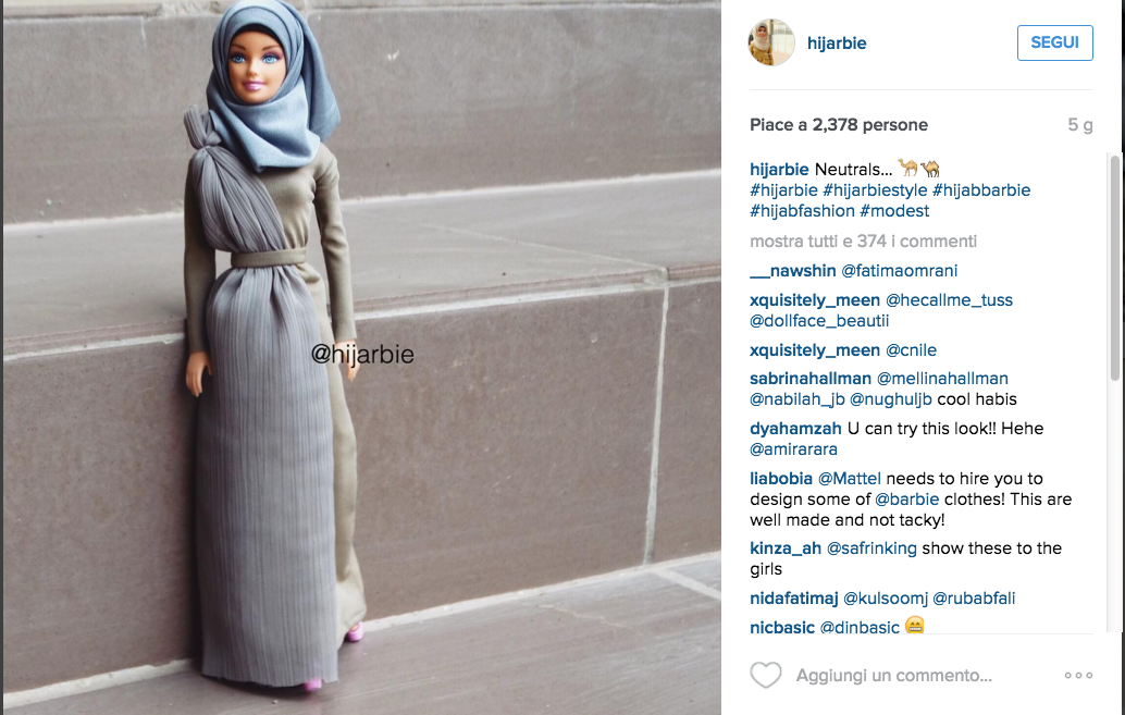 La nuova Barbie porta l’hijab La nuova Barbie porta l’hijab