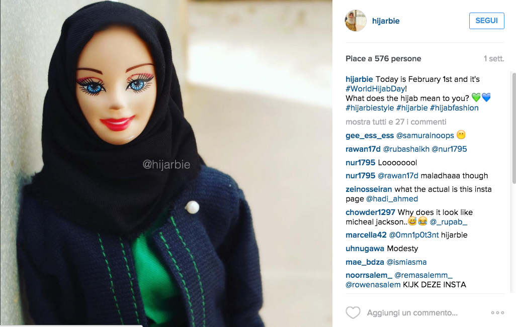 La nuova Barbie porta l’hijab La nuova Barbie porta l’hijab