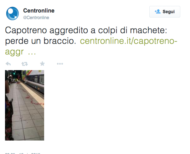 Capotreno aggredito con il machete, condanne fino a 16 anni