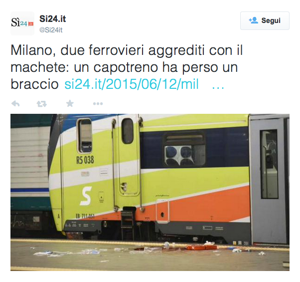 Capotreno aggredito con il machete, condanne fino a 16 anni