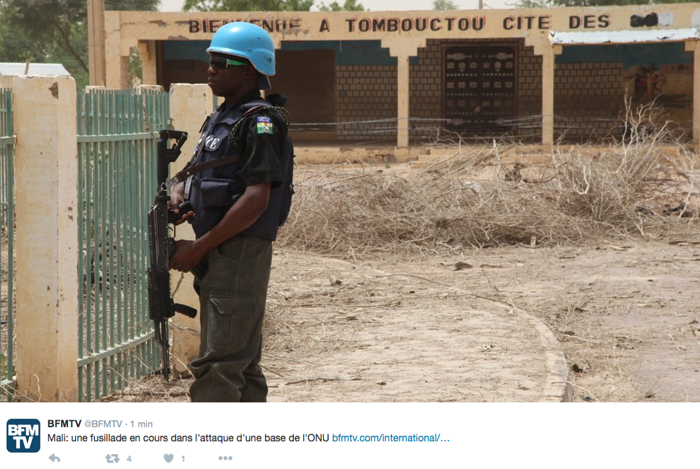 Assalto alla base Onu in Mali: 2 terroristi uccisi, altri in fuga