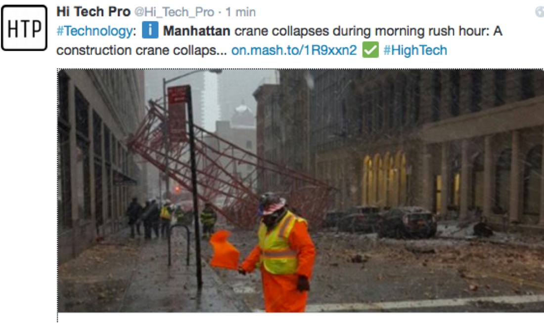 Manhattan, crolla una gru, almeno un morto – FOTO e VIDEO