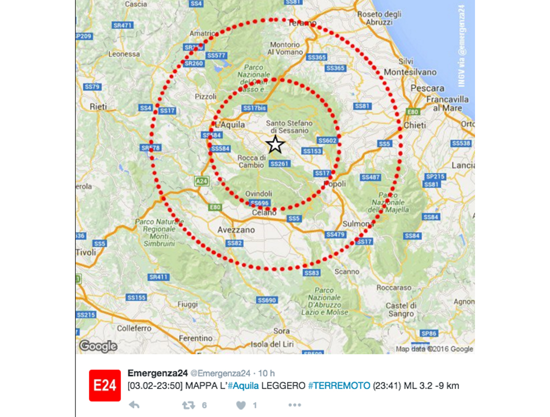 Galleria foto 'Terremoto a L’Aquila: tanta paura ma niente danni' - foto 1