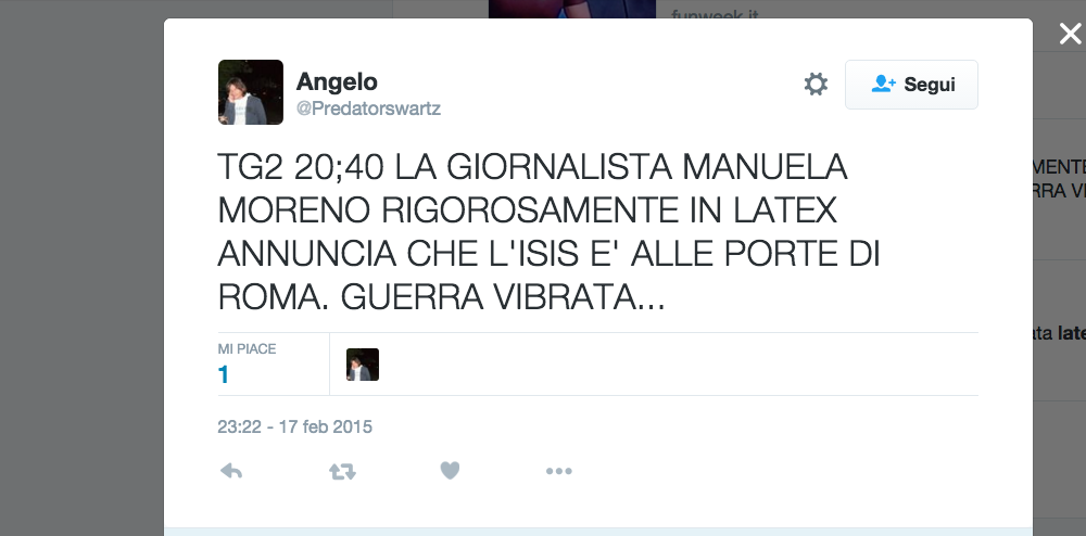 Galleria foto 'L’abito in latex della giornalista scatena l’ironia di Twitter' - foto 3
