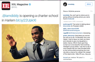 Puff Daddy fonda una scuola ad Harlem